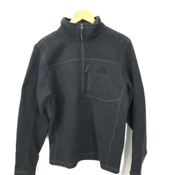 The North Face Better Sweater Fleece Men Medium Heathered Charcoal Gray 1/2 Zip. - Picture 4 of 11